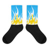 FIRE Sublimated Socks Match Jordan 12 8-Bit and Jordan 12 “Emoji”