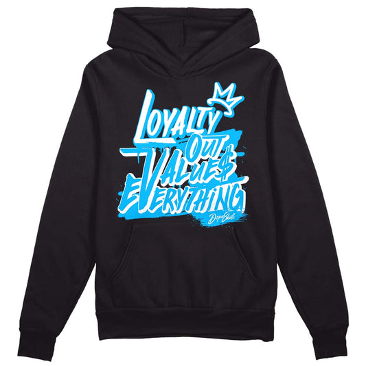 UNC 1s Low DopeSkill Hoodie Sweatshirt LOVE Graphic - Black