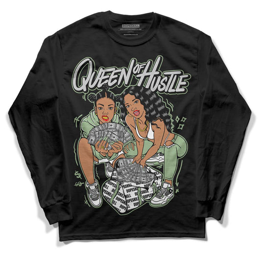 Jordan 4 Retro “Seafoam” DopeSkill Long Sleeve T-Shirt Queen Of Hustle Graphic Streetwear  - Black