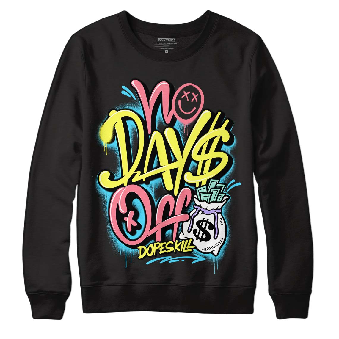 Candy Easter Dunk Low DopeSkill Sweatshirt No Days Off Graphic - Black 