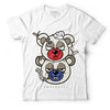 Jordan 4 Sail Canvas DopeSkill T-Shirt New Double Bear Graphic - White 