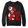 Gym Red 9s DopeSkill Sweatshirt Broken Heart Graphic - Black