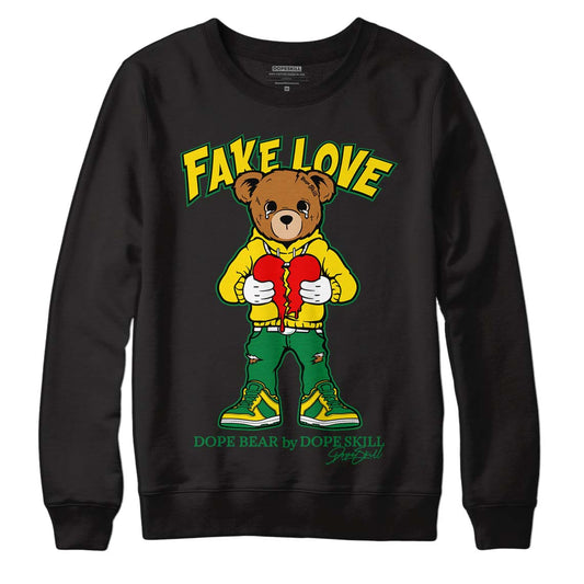 Dunk Low Reverse Brazil DopeSkill Sweatshirt Fake Love Graphic - Black