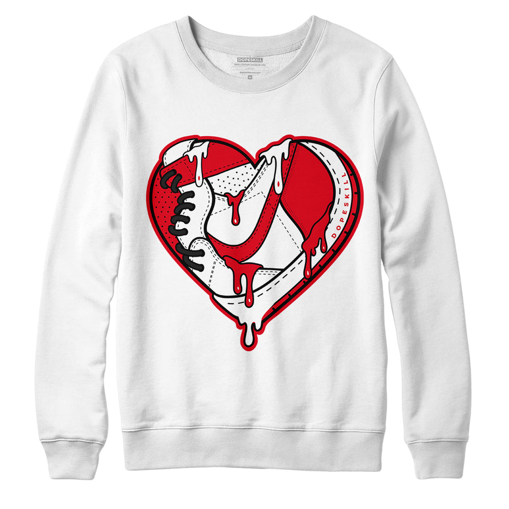 Jordan 1 Heritage DopeSkill Sweatshirt Heart Jordan 1 Graphic - White