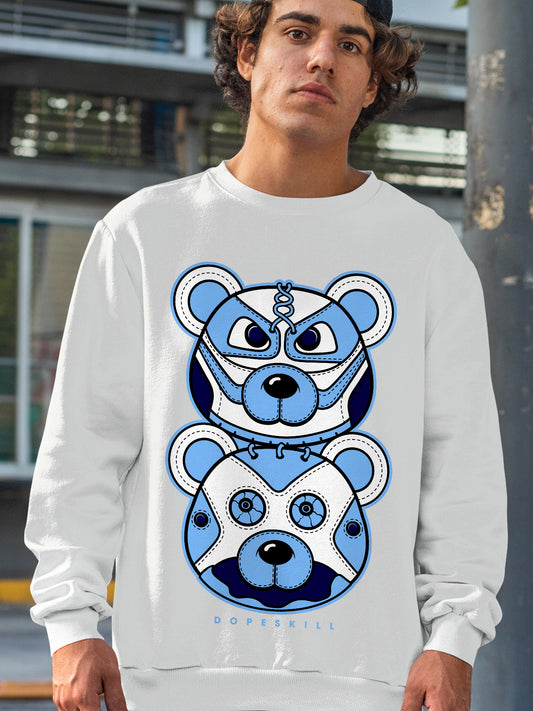 AJ 6 University Blue DopeSkill Sweatshirt Leather Bear Graphic