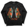 Dunk Low Team Dark Green Orange DopeSkill Long Sleeve T-Shirt Breathe Graphic - Black