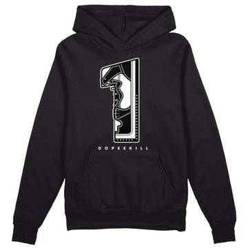 Jordan 1 High 85 Black White DopeSkill Hoodie Sweatshirt No.1 Graphic Streetwear - Black