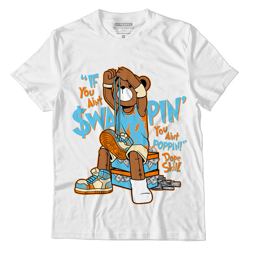 Dunk High 1985 SP Orange Acid Wash DopeSkill T-Shirt If You Aint Graphic - White 