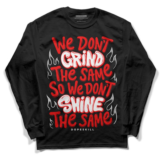 Jordan 11 Retro Cherry DopeSkill Long Sleeve T-Shirt Grind Shine Graphic Streetwear - Black 