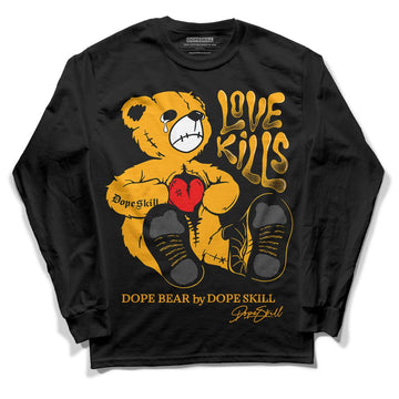 Black Taxi 12s DopeSkill Long Sleeve T-Shirt Love Kills Graphic - Black 