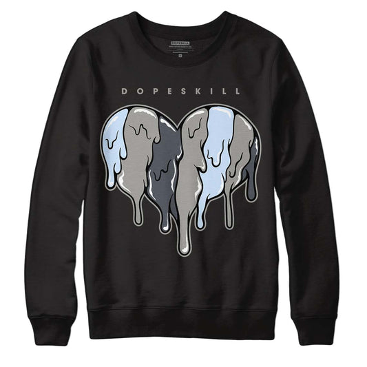 Jordan 6 Retro Cool Grey DopeSkill Sweatshirt Slime Drip Heart Graphic Streetwear - Black 