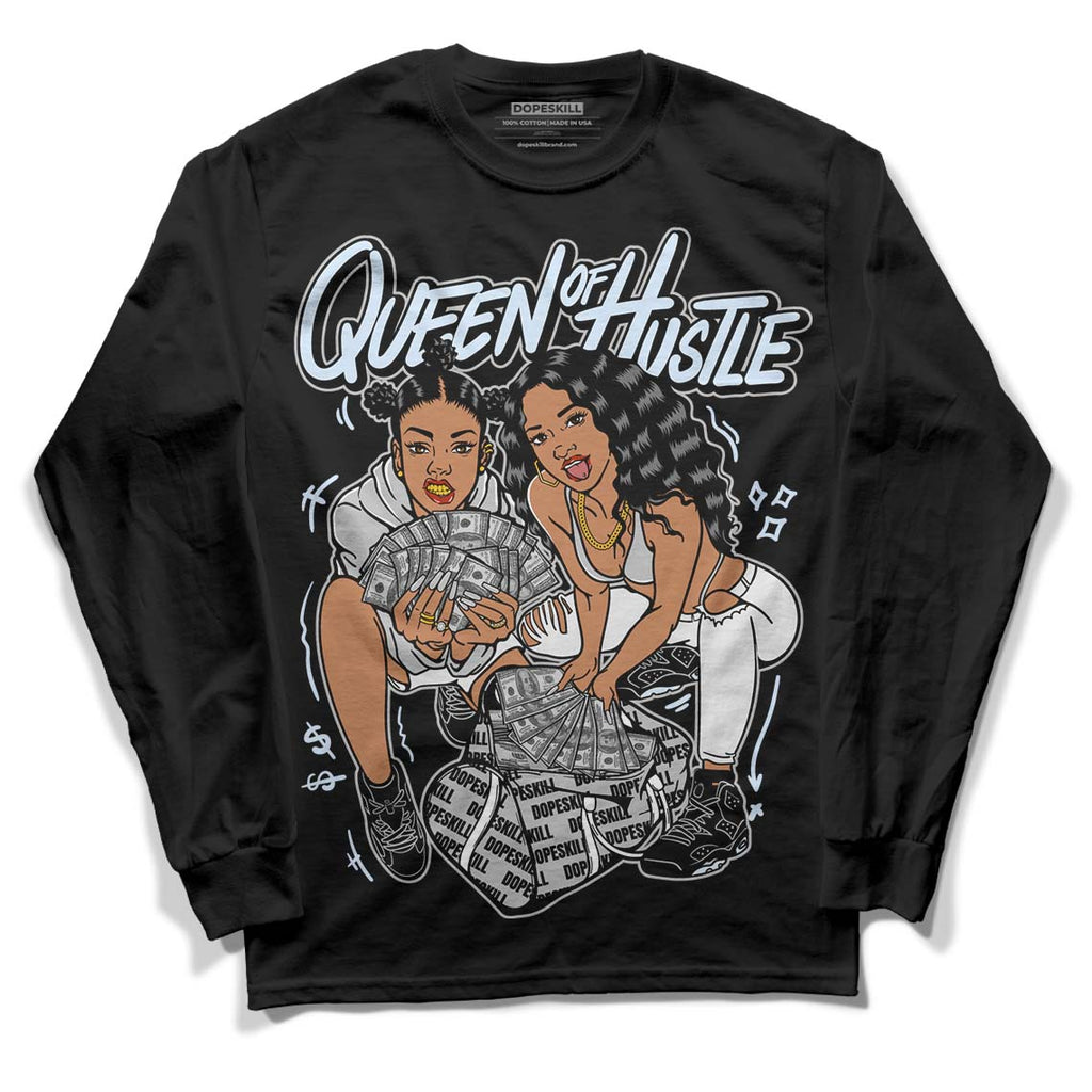 Black Metallic Chrome 6s DopeSkill Long Sleeve T-Shirt Queen Of Hustle Graphic - Black