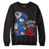 True Blue 1s DopeSkill Sweatshirt Broken Heart Graphic - Black