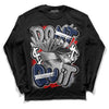 Midnight Navy 4s DopeSkill Long Sleeve T-Shirt Don't Quit Graphic - Black