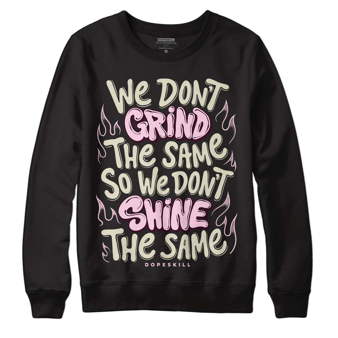 Dunk Low Night Maroon and Medium Soft Pink DopeSkill Sweatshirt Grind Shine Graphic Streetwear - Black