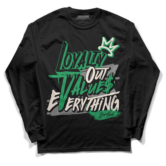 Jordan 2 Retro Lucky Green DopeSkill Long Sleeve T-Shirt LOVE Graphic Streetwear - Black 