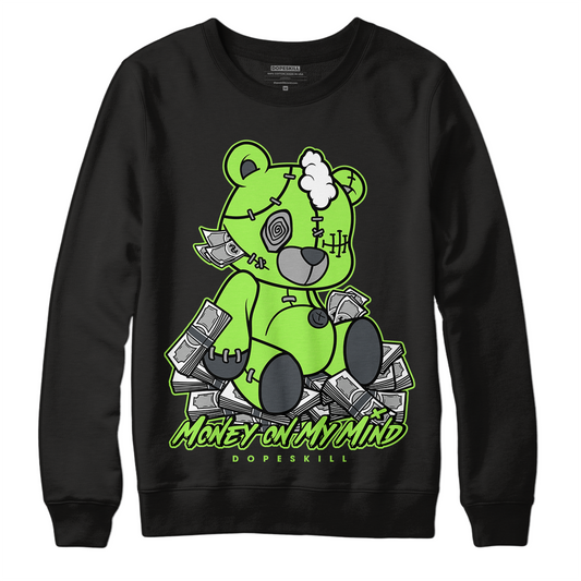 Jordan 5 Green Bean DopeSkill Sweatshirt MOMM Bear Graphic - Black 
