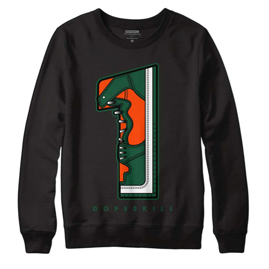 Dunk Low Team Dark Green Orange DopeSkill Sweatshirt No.1 Graphic - Black