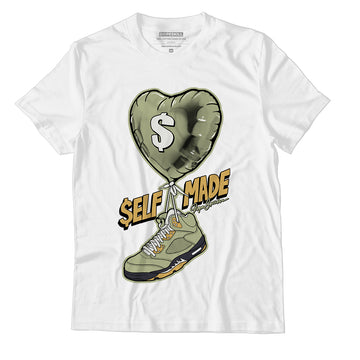 Jordan 5 Jade Horizon DopeSkill T-Shirt Self Made Graphic - White 