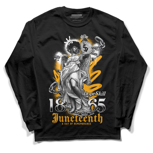 Black Taxi 12s DopeSkill Long Sleeve T-Shirt Juneteenth Graphic - Black 