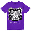 AJ 13 Court Purple DopeSkill Purple T-shirt Robo Bear Graphic