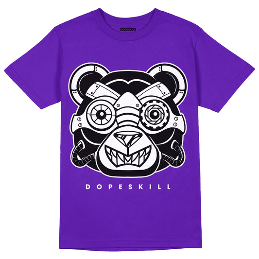 AJ 13 Court Purple DopeSkill Purple T-shirt Robo Bear Graphic