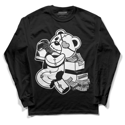 Jordan 1 High 85 Black White DopeSkill Long Sleeve T-Shirt Bear Steals Sneaker Graphic Streetwear - Black