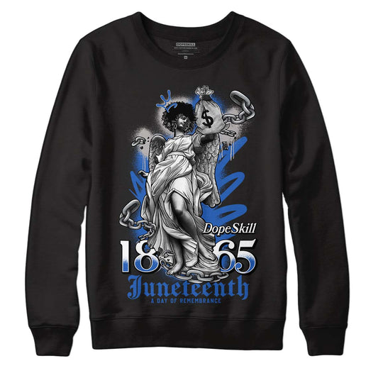 True Blue 1s DopeSkill Sweatshirt Juneteenth Graphic - Black