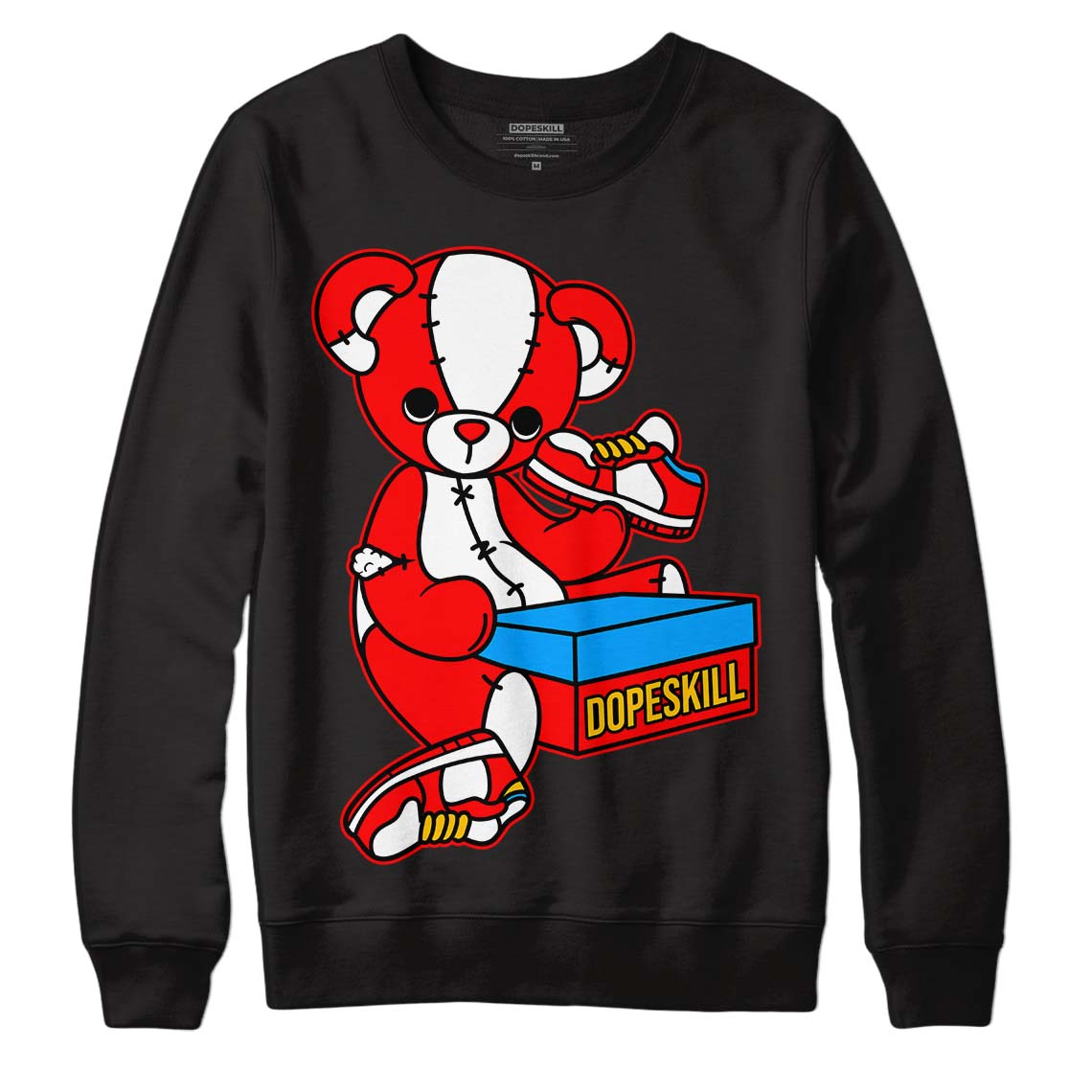 Fruity Pebbles Dunks DopeSkill Sweatshirt Sneakerhead BEAR Graphic - Black