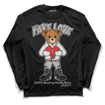 Black Metallic Chrome 6s DopeSkill Long Sleeve T-Shirt Fake Love Graphic - Black