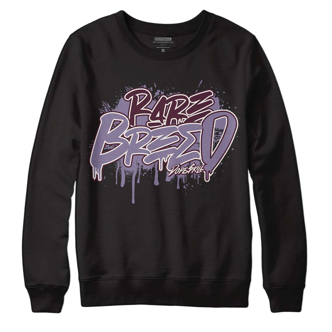 A Ma Maniére x Jordan 4 Retro ‘Violet Ore’  DopeSkill Sweatshirt Rare Breed Graphic Streetwear - Black 