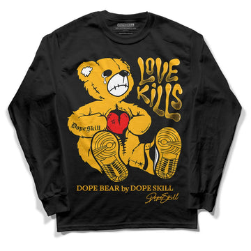 Goldenrod Dunk DopeSkill Long Sleeve T-Shirt Love Kills Graphic - Black 