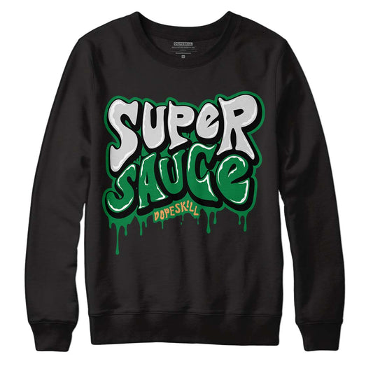 Nike SB x Jordan 4 “Pine Green” DopeSkill Sweatshirt Super Sauce Graphic Streetwear- Black