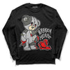 Jordan 4 Retro SE Craft Photon Dust DopeSkill Long Sleeve T-Shirt Broken Heart Graphic Streetwear - Black 