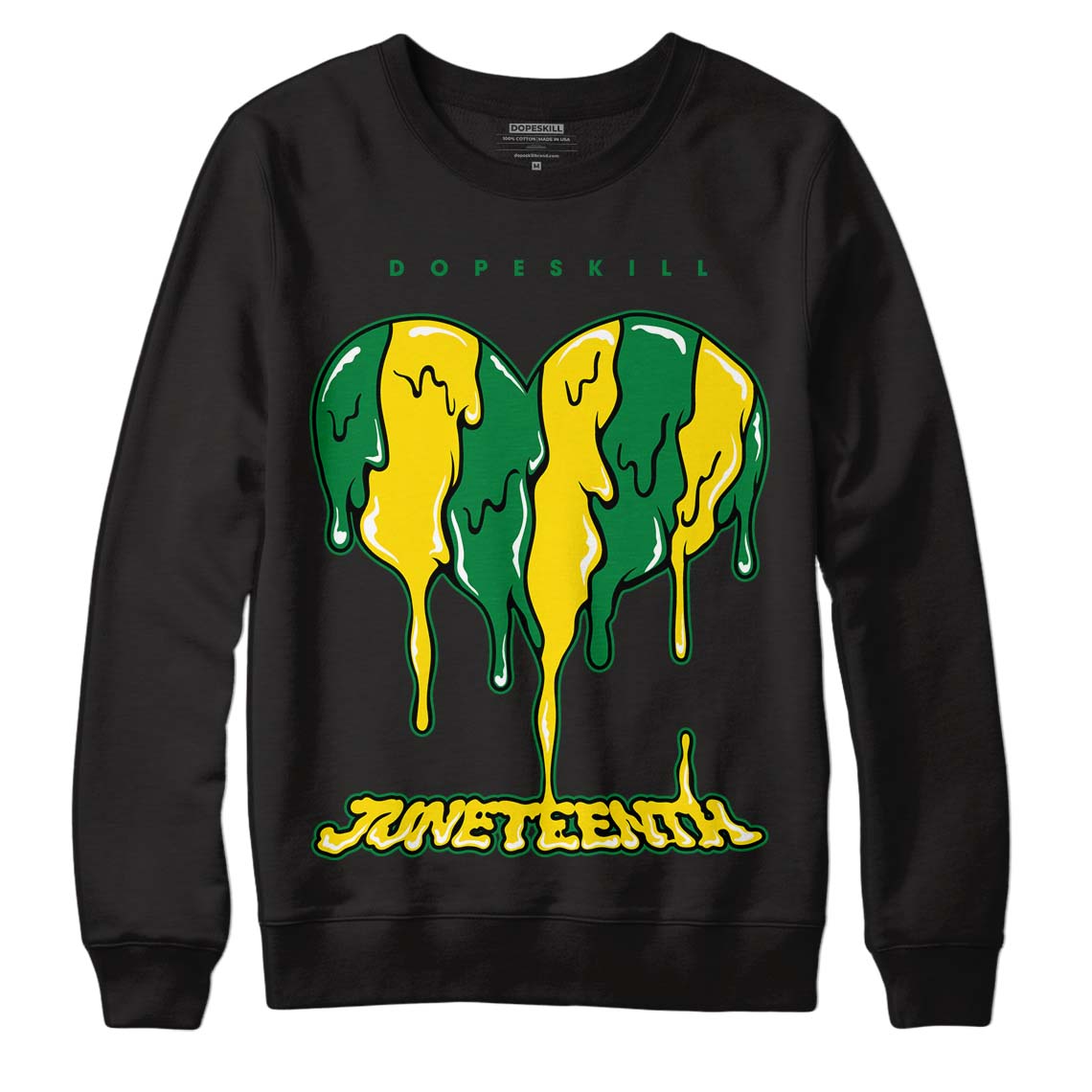 Dunk Low Reverse Brazil DopeSkill Sweatshirt Juneteenth Heart Graphic - Black