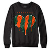 Dunk Low Team Dark Green Orange DopeSkill Sweatshirt Slime Drip Heart Graphic - Black