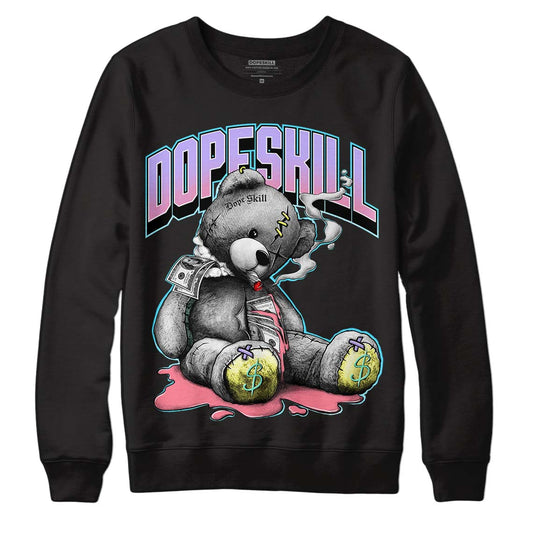 Candy Easter Dunk Low DopeSkill Sweatshirt Sick Bear Graphic - Black