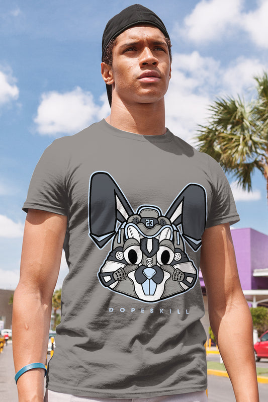 AJ 11 Cool Grey DopeSkill Grey T-shirt Sneaker Rabbit Graphic