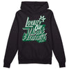 Gorge Green 1s DopeSkill Hoodie Sweatshirt LOVE Graphic - Black