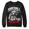 Jordan 1 High 85 Black White DopeSkill Sweatshirt Sick Bear Graphic Streetwear - Black 