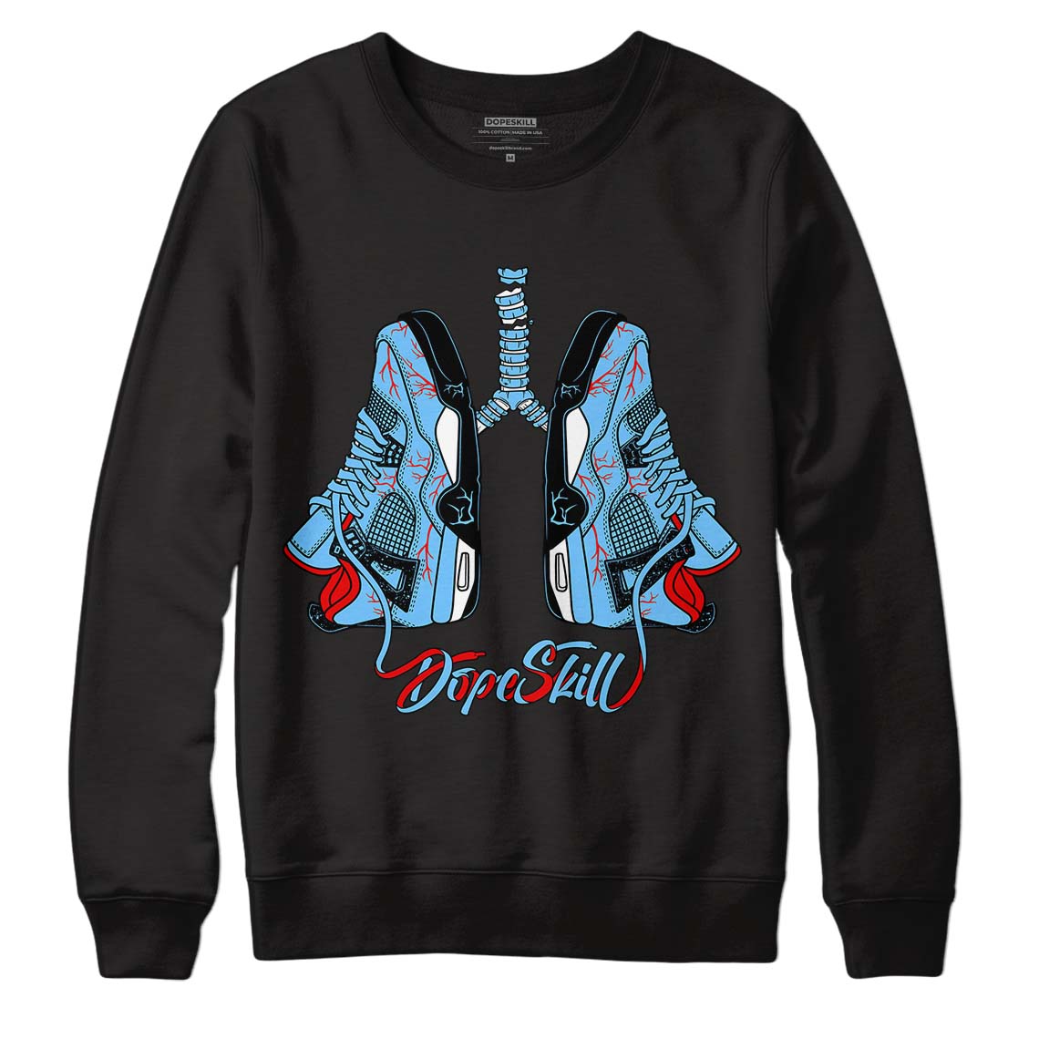 Travis Scott x Jordan 4 Retro 'Cactus Jack' DopeSkill Sweatshirt Breathe Graphic Streetwear - Black 