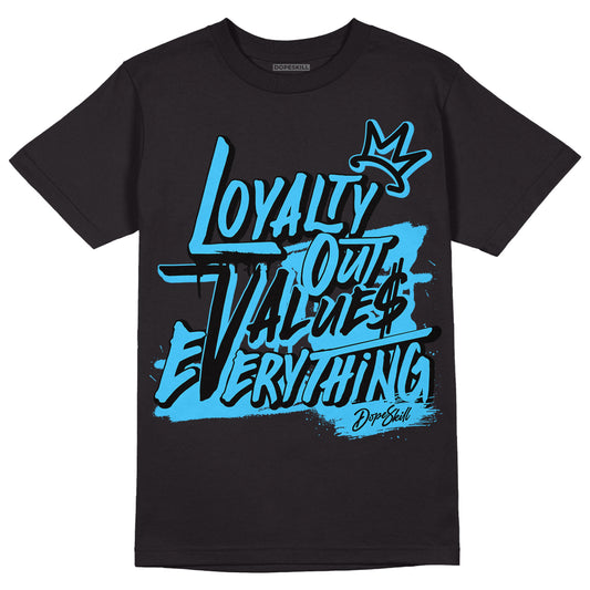 University Blue 13s DopeSkill T-Shirt LOVE Graphic - Black