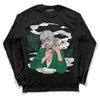 Gorge Green 1s DopeSkill Long Sleeve T-Shirt Money Is The Motive Graphic - Black 