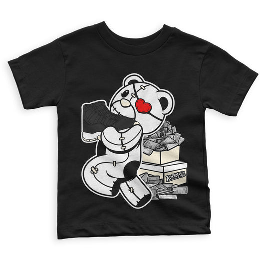 72-10 11s Retro Low DopeSkill Toddler Kids T-shirt Bear Steals Sneaker Graphic - Black