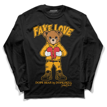 Black Taxi 12s DopeSkill Long Sleeve T-Shirt Fake Love Graphic - Black 