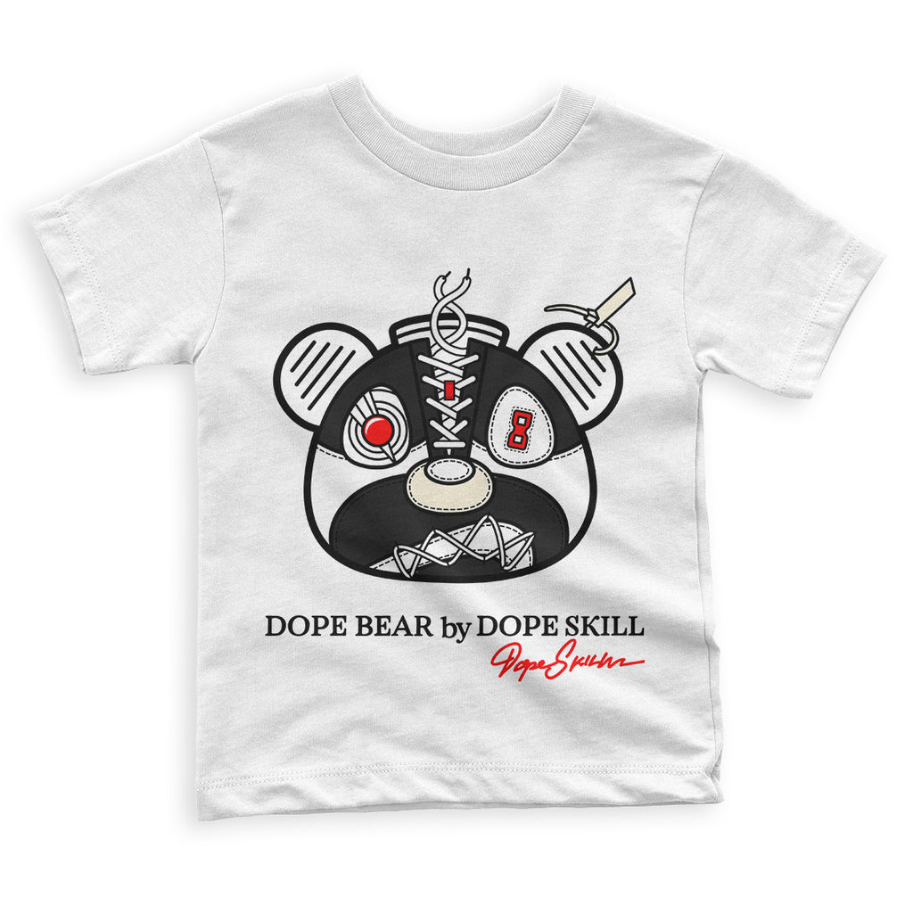 72-10 11s Retro Low DopeSkill Toddler Kids T-shirt Sneaker Bear Head Graphic - White