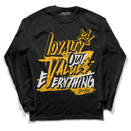 Goldenrod Dunk DopeSkill Long Sleeve T-Shirt LOVE Graphic - Black 