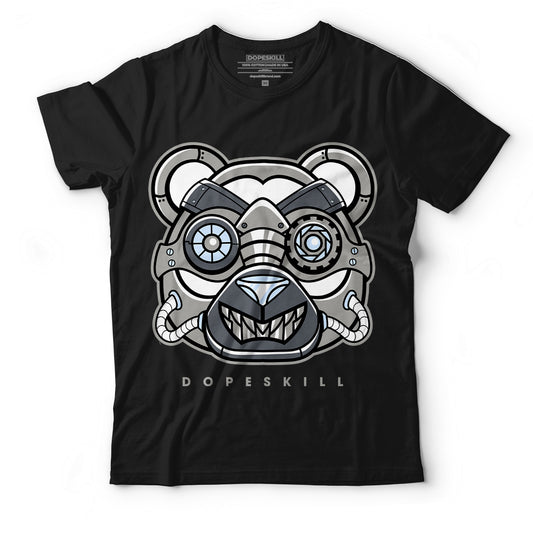 Jordan 11 Cool Grey DopeSkill T-Shirt Robo Bear Graphic, hiphop tees, grey graphic tees, sneakers match shirt - Black