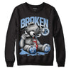 Jordan 5 Retro University Blue DopeSkill Sweatshirt Sick Bear Graphic Streetwear - Black 