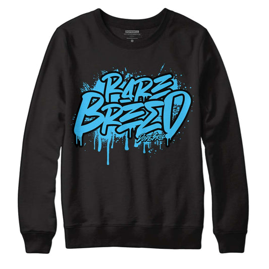 University Blue 13s DopeSkill Sweatshirt Rare Breed Graphic - Black
